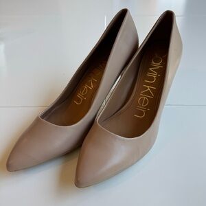 Calvin Klein Kamara Heels in Matte Nude/Tan Women's 8.5
